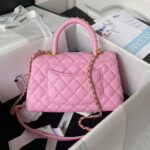 chanel 23p medium flap bag with brown top handle bag a92990 pink 002 luxibags.ru .jpg
