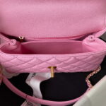 chanel 23p medium flap bag with brown top handle bag a92990 pink 007 luxibags.ru .jpg