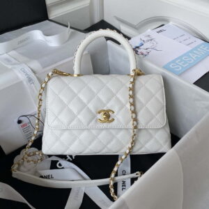 chanel 23p medium flap bag with brown top handle bag a92990 white 010 luxibags.ru .jpg