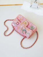 chanel 24c a01113 flap handbag classic bag woolen a69900 orange pink 008 luxibags.ru .jpg