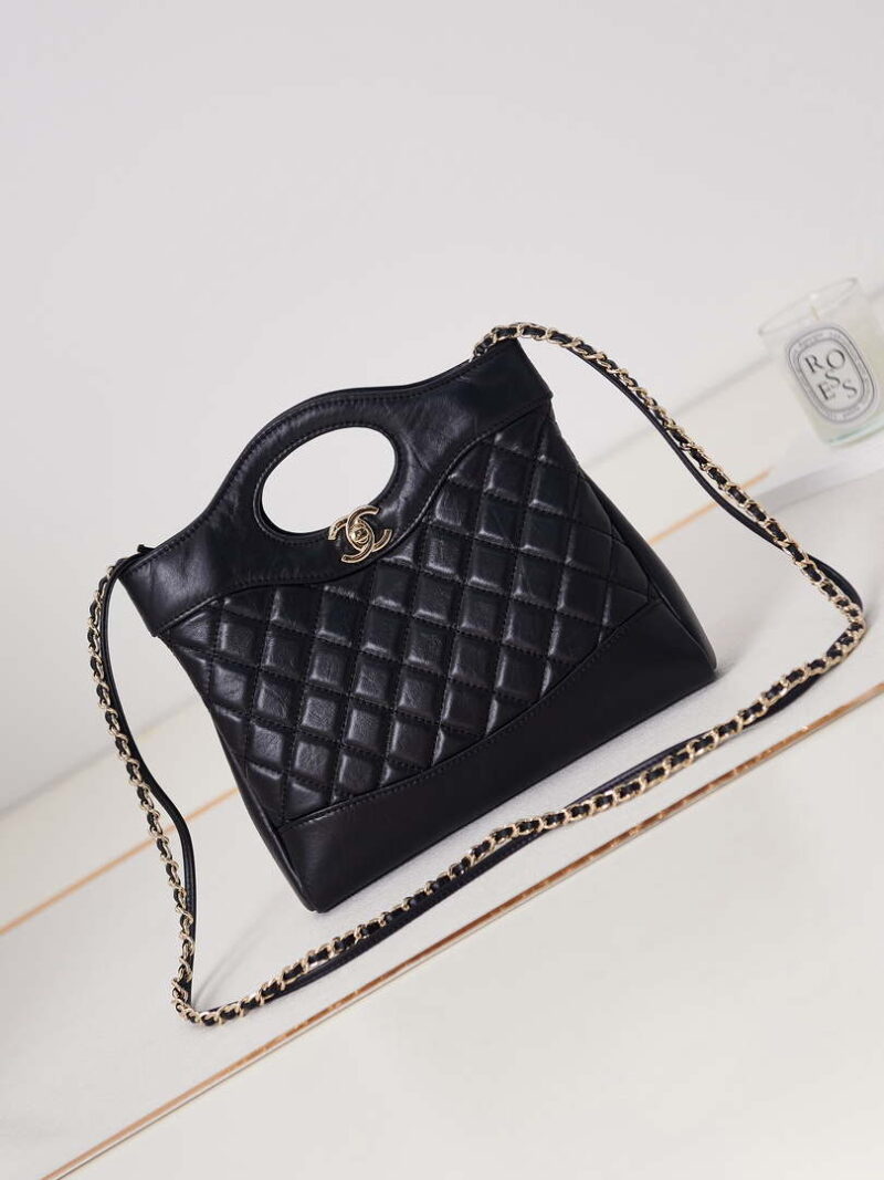 chanel 31 mini shopping chain lambskin leather as4133 bag black 001 luxibags.ru .jpg