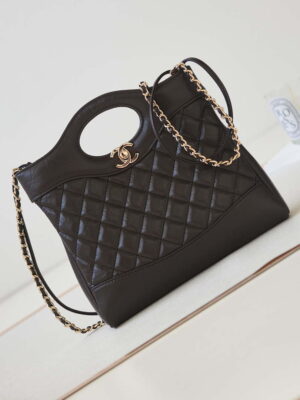 chanel 31 mini shopping chain lambskin leather as4133 bag dark brown 001 luxibags.ru .jpg