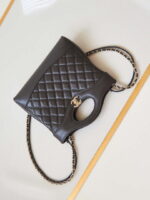 chanel 31 mini shopping chain lambskin leather as4133 bag dark brown 007 luxibags.ru .jpg
