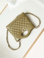 chanel 31 mini shopping chain lambskin leather as4133 bag green 007 luxibags.ru .jpg