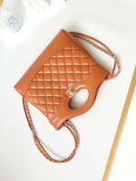 chanel 31 mini shopping chain lambskin leather as4133 bag orange 007 luxibags.ru .jpg