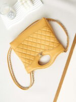 chanel 31 mini shopping chain lambskin leather as4133 bag yellow 007 luxibags.ru .jpg