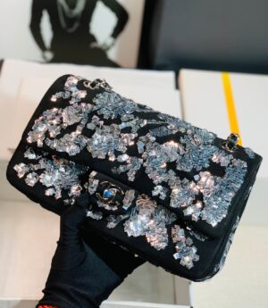 chanel a01112 classic handbag embroidered velvet sequins silver tone metal 001 luxibags.ru .jpg