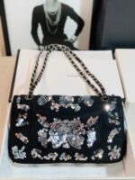 chanel a01112 classic handbag embroidered velvet sequins silver tone metal 002 luxibags.ru .jpg