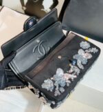 chanel a01112 classic handbag embroidered velvet sequins silver tone metal 007 luxibags.ru .jpg