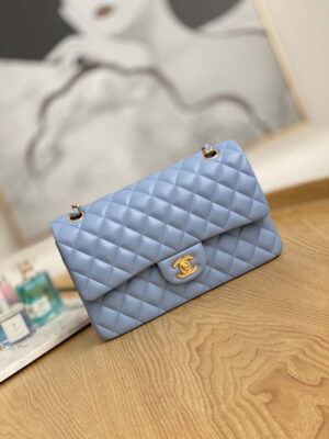 chanel a01112 flap classic bag lambskin light blue gold 001 luxibags.ru .jpg