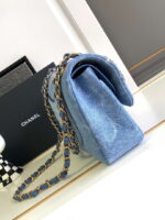 chanel a01112 flap classic handbag blue denim beaded sequin bag 02 luxibags.ru .jpg
