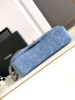 chanel a01112 flap classic handbag blue denim beaded sequin bag 04 luxibags.ru .jpg