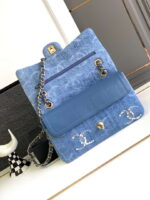 chanel a01112 flap classic handbag blue denim beaded sequin bag 06 luxibags.ru .jpg