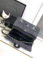 chanel a01112 flap classic handbag gray denim beaded sequin bag 06 luxibags.ru .jpg