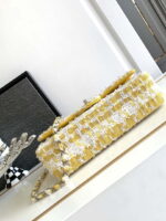 chanel a01112 flap classic handbag tweed beads gold tone metal yellow 004 luxibags.ru .jpg
