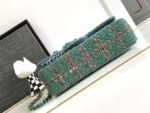 chanel a01112 flap classic handbag tweed silver tone metal green 004 luxibags.ru .jpg