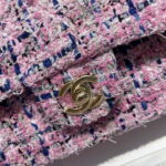 chanel a01112 flap classic handbag tweed silver tone metal pink 005 luxibags.ru .jpg
