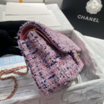 chanel a01112 flap classic handbag tweed silver tone metal pink 006 luxibags.ru .jpg