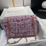chanel a01112 flap classic handbag tweed silver tone metal pink 008 luxibags.ru .jpg
