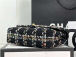 chanel a01112 flap classic handbag woolen gold tone metal black 005 luxibags.ru .jpg
