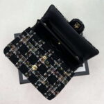 chanel a01112 flap classic handbag woolen gold tone metal black 006 luxibags.ru .jpg