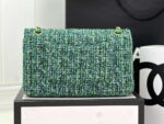 chanel a01112 flap classic handbag woolen gold tone metal green 003 luxibags.ru .jpg