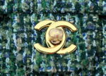 chanel a01112 flap classic handbag woolen gold tone metal green 004 luxibags.ru .jpg