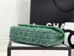 chanel a01112 flap classic handbag woolen gold tone metal green 005 luxibags.ru .jpg
