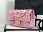 chanel a01112 flap classic handbag woolen gold tone metal pink 002 luxibags.ru .jpg