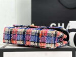 chanel a01112 flap classic handbag woolen gold tone metal pink blue 005 luxibags.ru .jpg