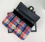 chanel a01112 flap classic handbag woolen gold tone metal pink blue 006 luxibags.ru .jpg