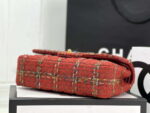 chanel a01112 flap classic handbag woolen gold tone metal red 005 luxibags.ru .jpg
