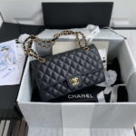 chanel a01112 flap handbag classic bag grained shiny calfskin black silver 001 luxibags.ru .jpg