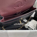 chanel a01112 flap handbag classic bag grained shiny calfskin black silver 007 luxibags.ru .jpg