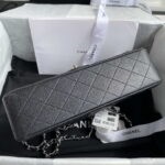 chanel a01112 flap handbag classic bag grained shiny calfskin black silver 013 luxibags.ru .jpg
