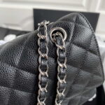 chanel a01112 flap handbag classic bag grained shiny calfskin black silver 014 luxibags.ru .jpg