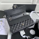 chanel a01112 flap handbag classic bag grained shiny calfskin black silver 015 luxibags.ru .jpg