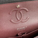 chanel a01112 flap handbag classic bag grained shiny calfskin black silver 016 luxibags.ru .jpg