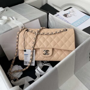 chanel a01112 flap handbag classic bag grained shiny calfskin black silver 019 luxibags.ru .jpg