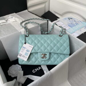 chanel a01112 flap handbag classic bag grained shiny calfskin black silver 064 luxibags.ru .jpg