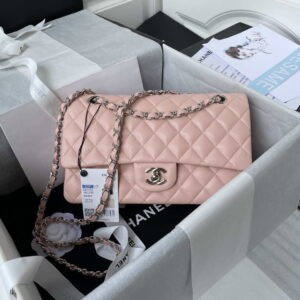 chanel a01112 flap handbag classic bag grained shiny calfskin gold pink 010 luxibags.ru .jpg