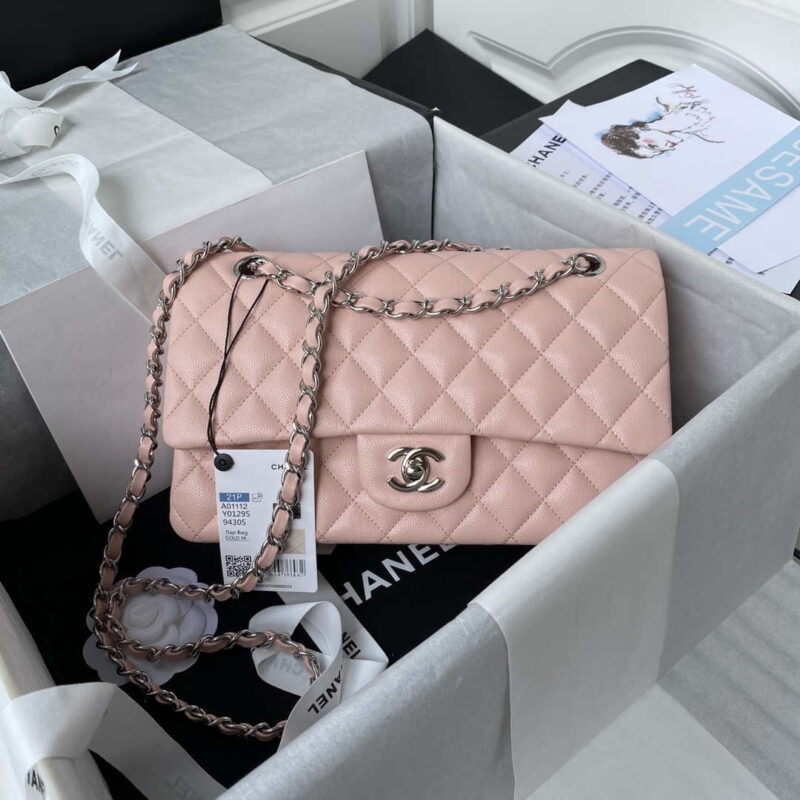 chanel a01112 flap handbag classic bag grained shiny calfskin gold pink 010 luxibags.ru .jpg