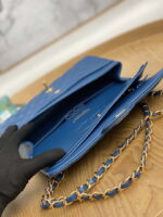 chanel a01112 flap handbag classic grained shiny calfskin navy blue gold 006 luxibags.ru .jpg