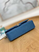 chanel a01112 flap handbag classic grained shiny calfskin navy blue gold 009 luxibags.ru .jpg