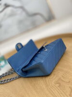 chanel a01112 flap handbag classic grained shiny calfskin navy blue silver 004 luxibags.ru .jpg