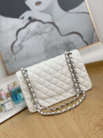 chanel a01112 flap handbag classic grained shiny calfskin white silver 002 luxibags.ru .jpg