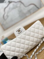 chanel a01112 flap handbag classic grained shiny calfskin white silver 003 luxibags.ru .jpg