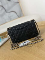 chanel a01113 flap handbag classic bag black lambskin gold with ball 002 luxibags.ru .jpg
