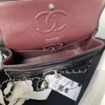 chanel a01113 flap handbag classic bag black lambskin silver 007 luxibags.ru .jpg