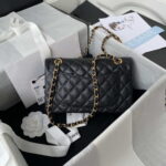 chanel a01113 flap handbag classic bag grained shiny calfskin black gold 002 luxibags.ru .jpg